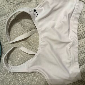 white sports bra